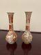 A pair Of Japanese Hand Printed Satsuma Porcelain Vases of Meiji Period