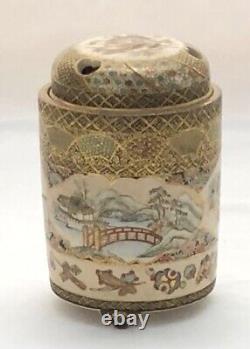 Antique Japanese Meiji Period Exceptionally Painted Satsuma Koro #5