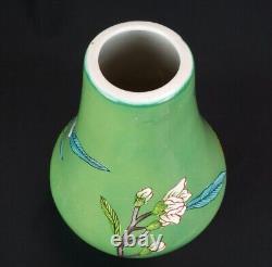 Antique Japanese Meiji Period Kyoto Satsuma By Kinkozan Flower Vase Pottery A