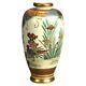 Antique Japanese Meiji Satsuma Porcelain Vase, Garden Scene & Pheasant, C1910