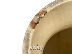 Antique Japanese Meiji Satsuma earthenware vase 14 inches tall