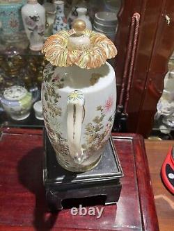 Antique Japanese Satsuma Pot With Meiji Period