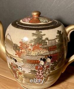 Antique Meiji period Japanese Satsuma Tea Pot Excellent Condition