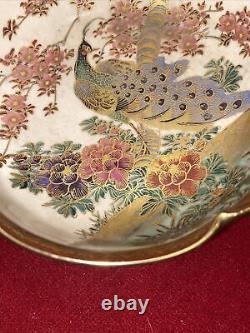 Antique Satsuma Japanese Meiji Porcelain Bowl-signed