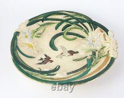 Gorgeous Japanese Satsuma Sparrow Plate, By Kinseizan, Meiji Period