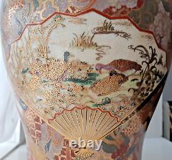 Impressive Japanese Satsuma Vase Meiji 36 cm / 14.25 inches high