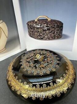 Japanese Meiji Satsuma Covered Bowl by Chin Jukan XII