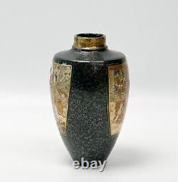 Japanese Satsuma Hand Painted Porcelain Miniature Vase Kinkozan Meiji