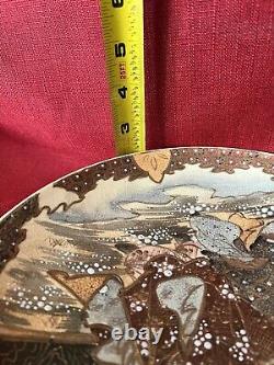 Japanese Satsuma Plate Shallow Bowl Emperor Museum Quality Meiji Period Rare