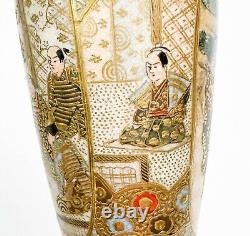 Japanese Senshu Satsuma Hand Painted Miniature Porcelain Vase Meiji period