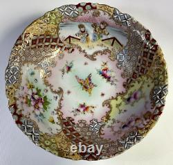 Japanese Shimamura Sei Porcelain Bowl Meiji Period Handpainted Satsuma Style