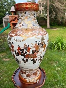 Japanese Vase Satsuma Kuntani MEIJI Estate Rare
