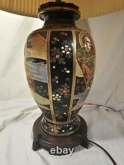 Meiji period Satsuma Japanese 14 vase large antique Immortals Gold Moriage