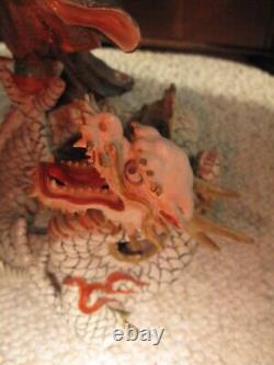 Satsuma figure lohan dragon meiji signed seal japanese